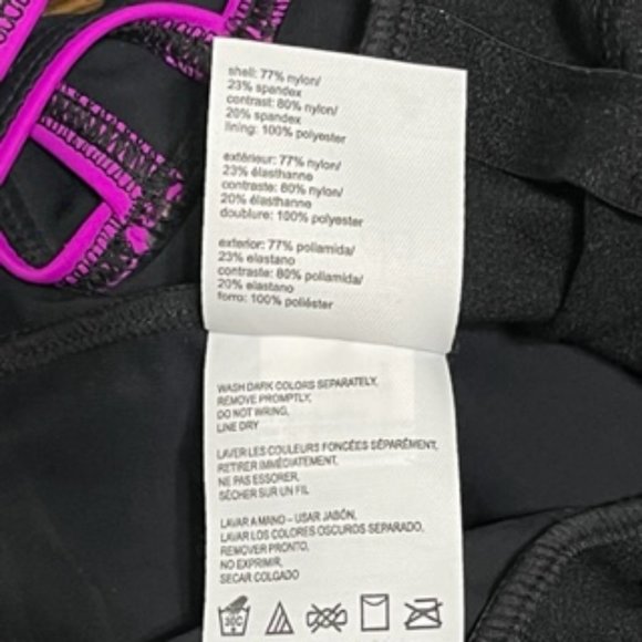 SPEEDO UltraBack Black With Purple Contrasting Piping One-Piece Swimsuit NWT - Picture 14 of 14